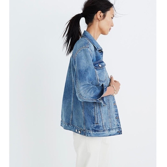 Madewell Oversized Trucker Jean Jacket in Capstone Wash Size XXS - Picture 4 of 12